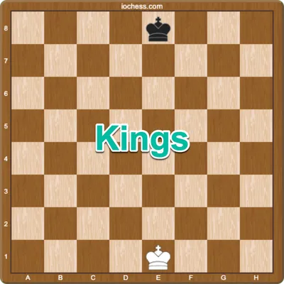 A picture showing where to place king in chess