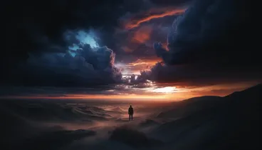 An image of a man standing in a lonely desert, representing feeling alone in faith
